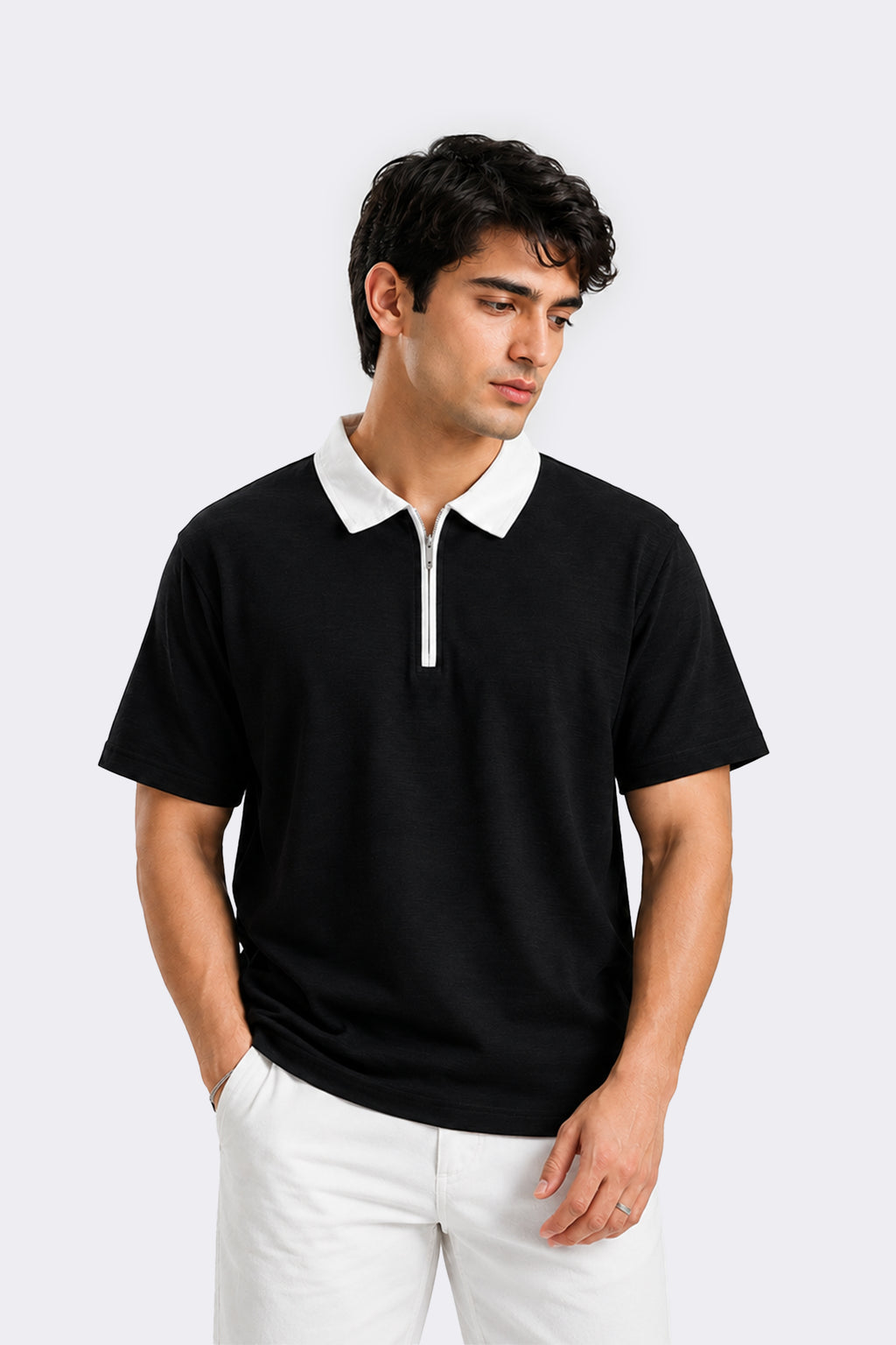 Zip Up Polo