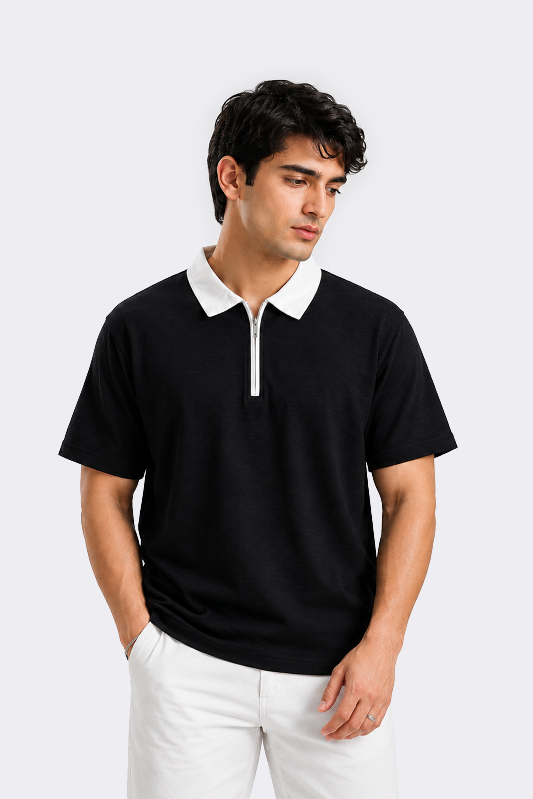 Zip Up Polo