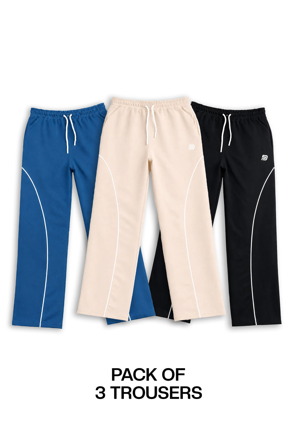 Pack Of 3 Baggy Trousers