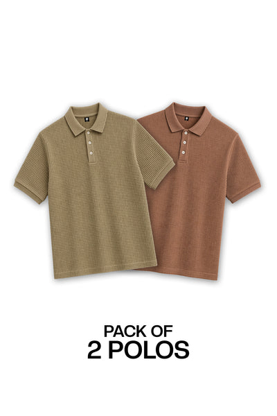 Pack Of 2 Classic Button Polos