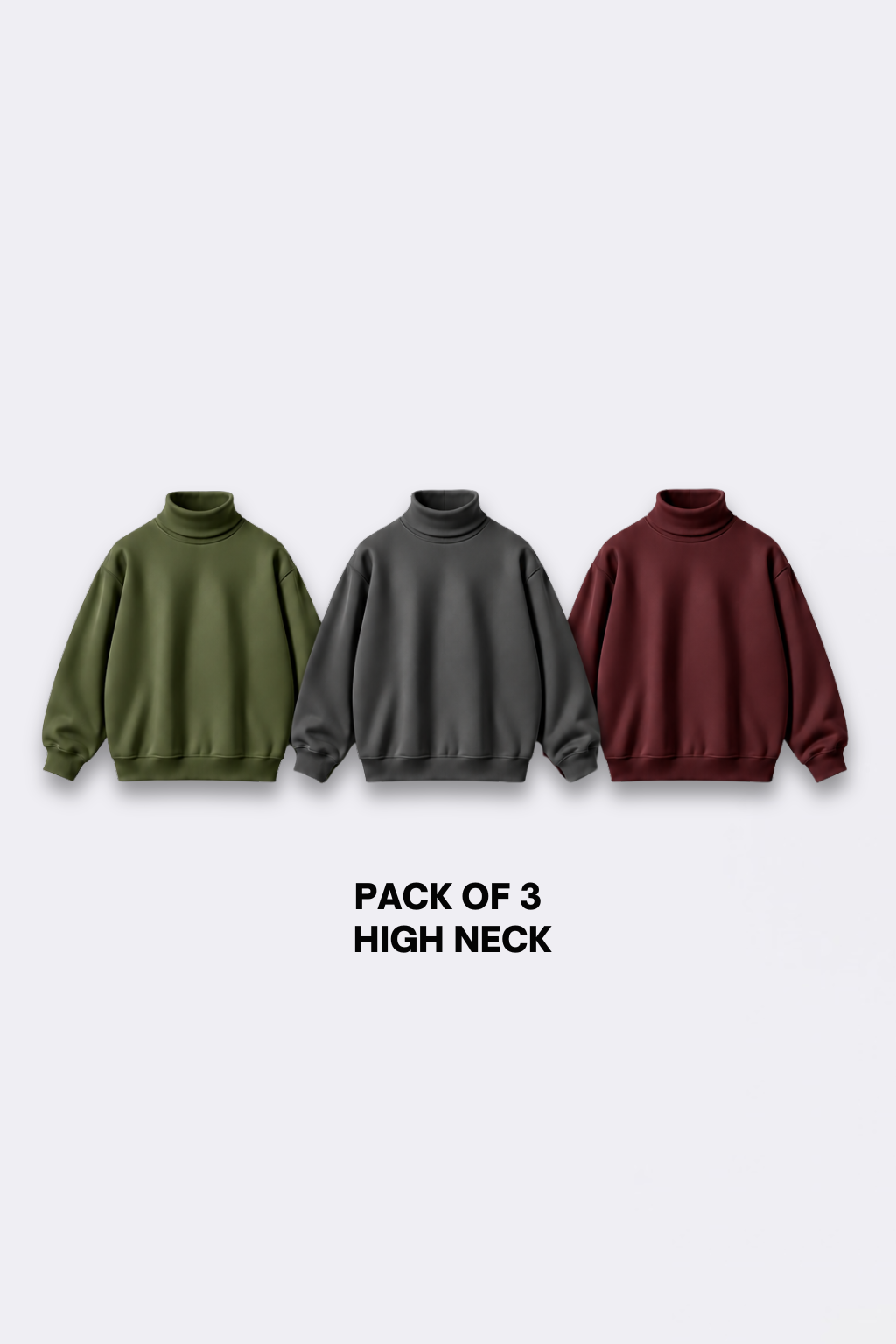 PACK OF 3 HIGH NECK