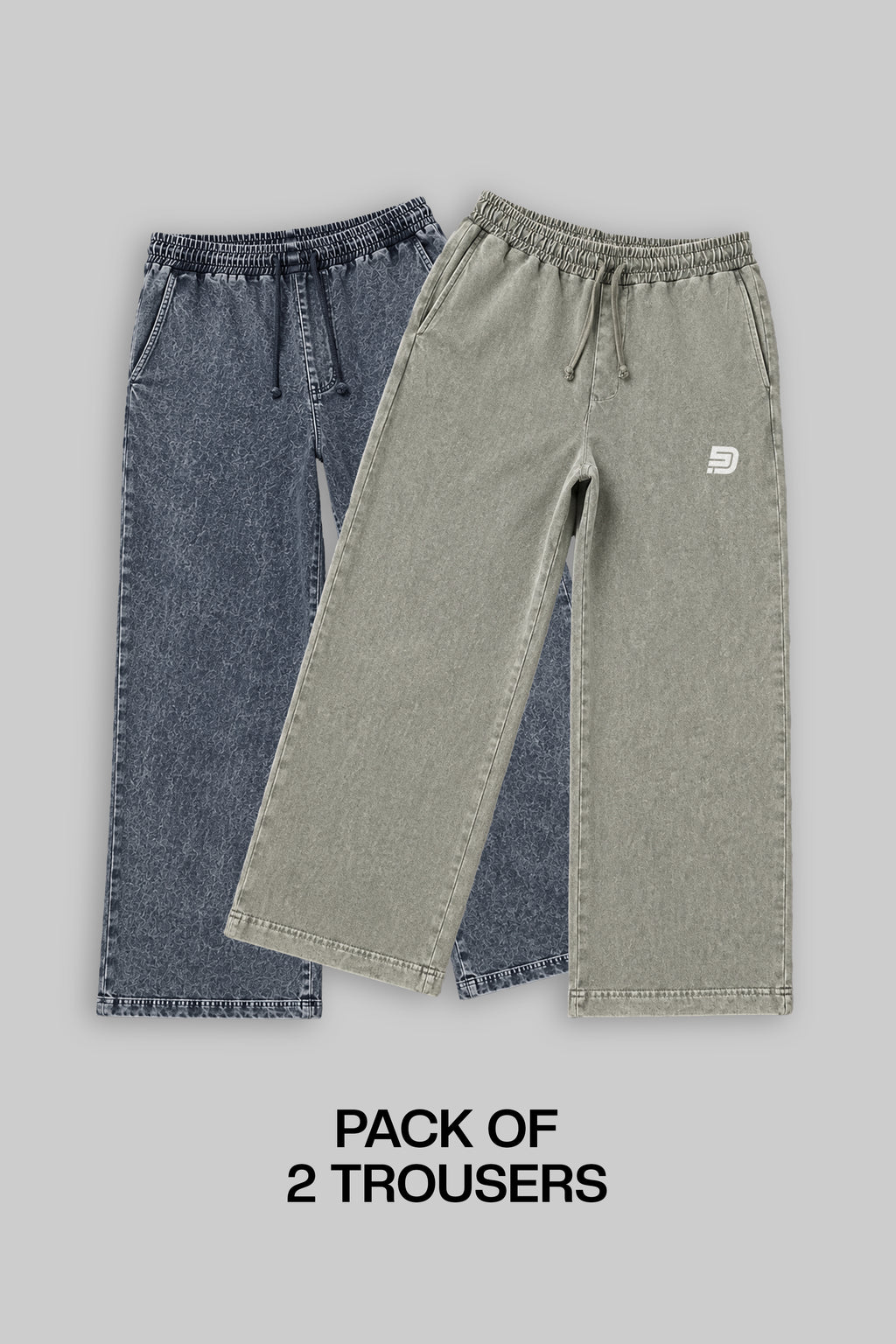 PACK OF 2 WASHED TROUSER