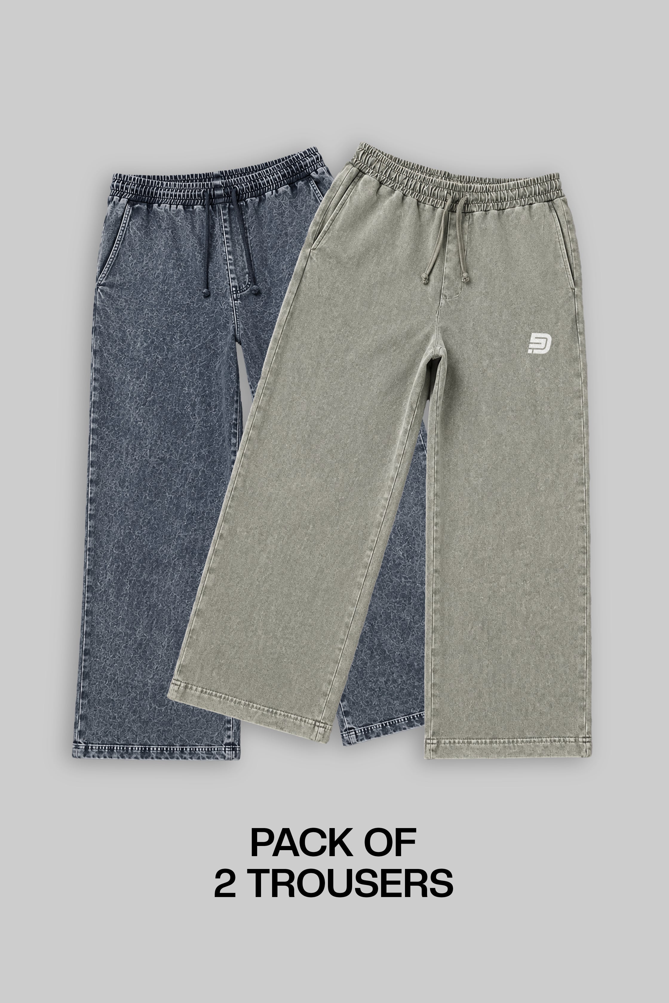 PACK OF 2 WASHED TROUSER