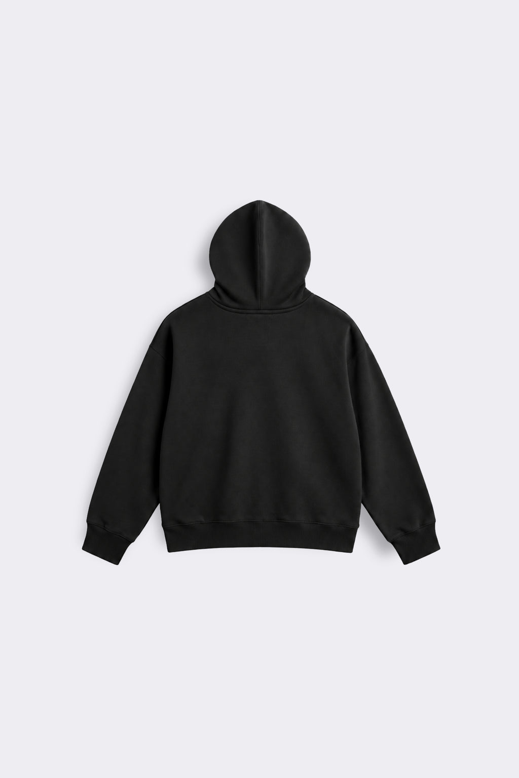 BLACK BASIC PULLOVER HOODIE