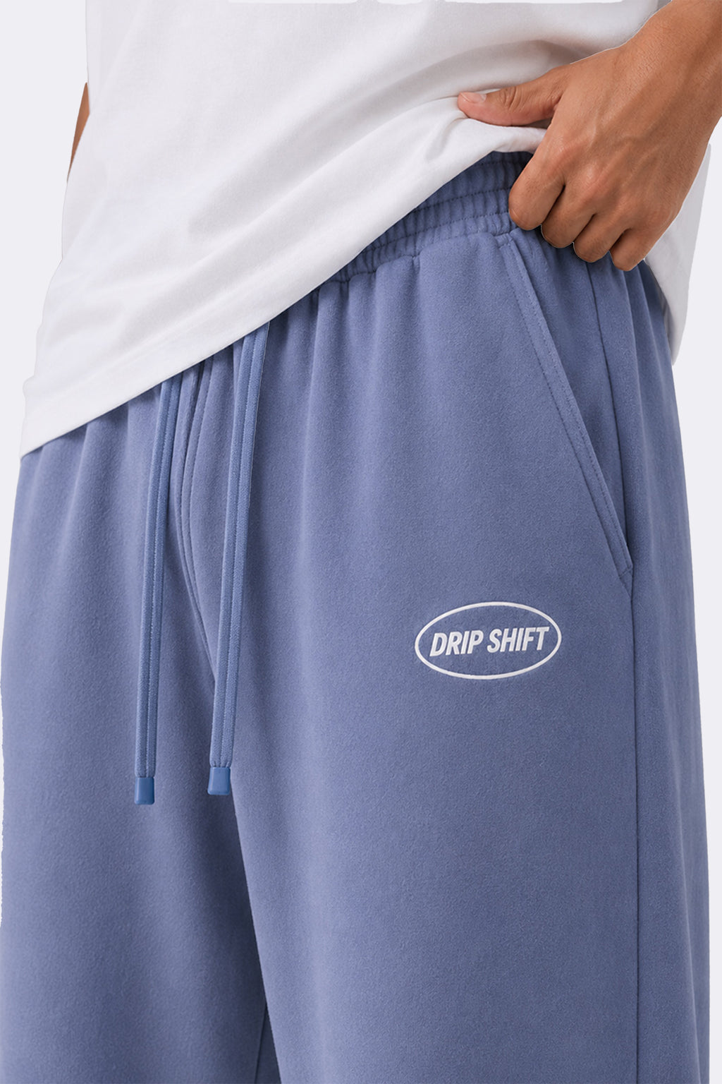 Essential Baggy Trouser — Dusty Blue