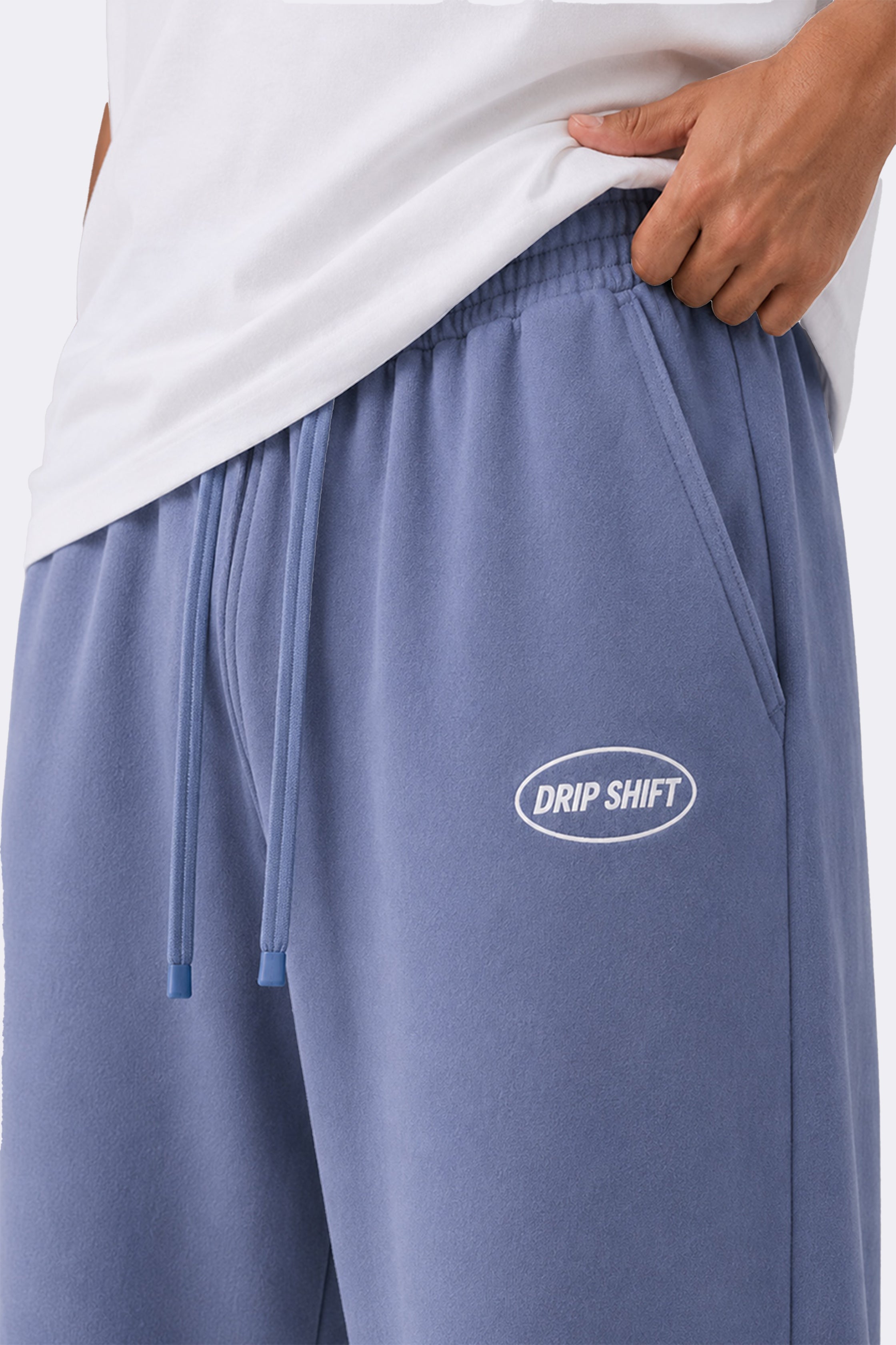 Essential Baggy Trouser — Dusty Blue