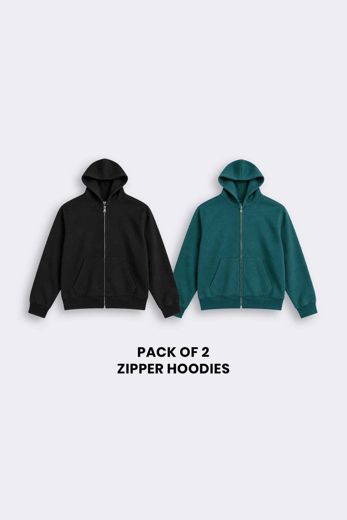 PACK OF 2 ZIPPER HOODIES