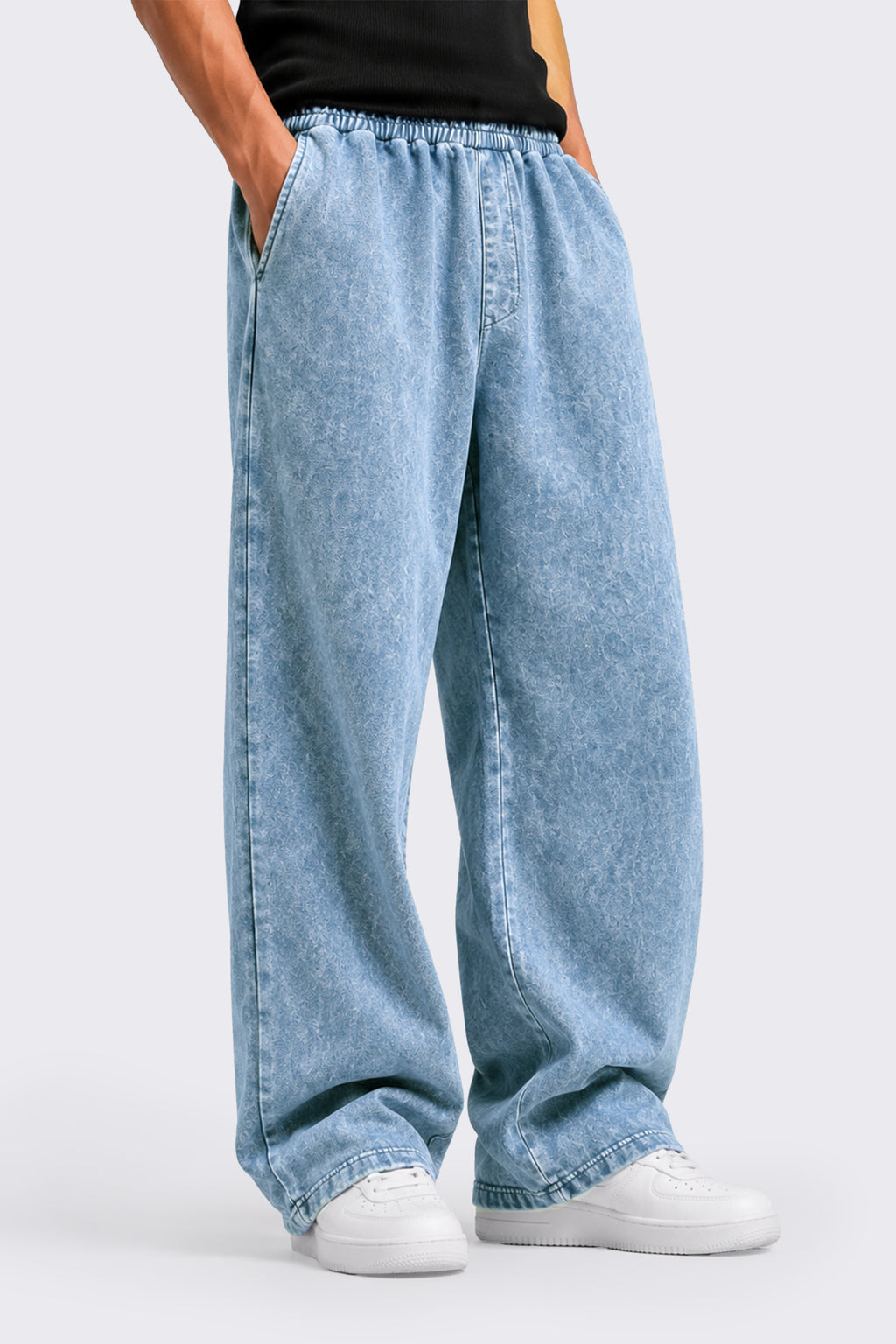 Ice Blue Washed Trouser