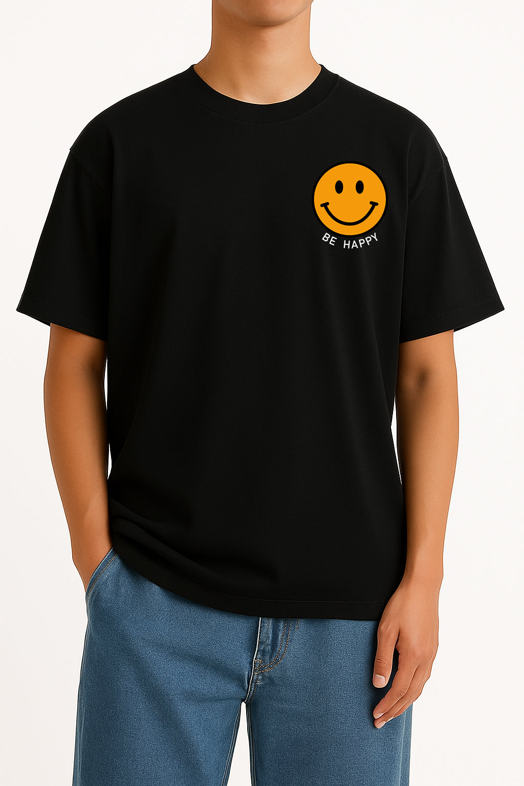 BE HAPPY OVERSIZED  T-SHIRT