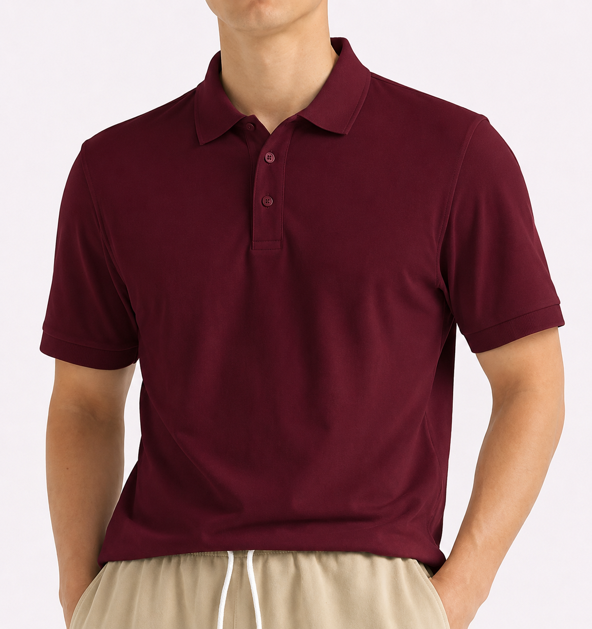 MAROON BASIC POLO