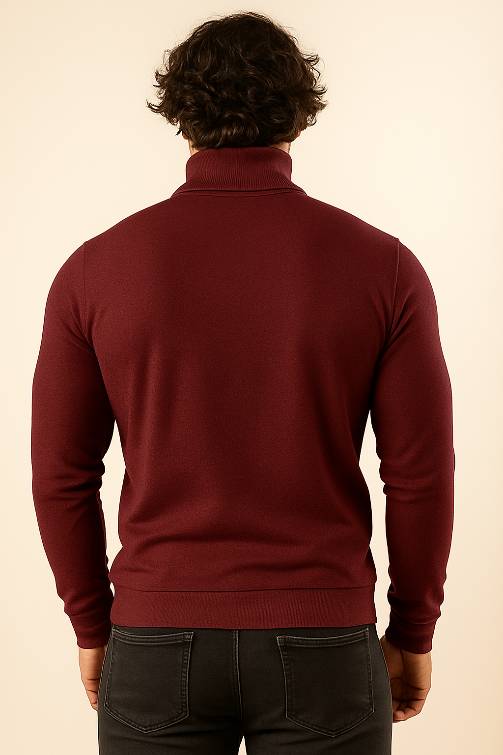 MAROON HIGH NECK