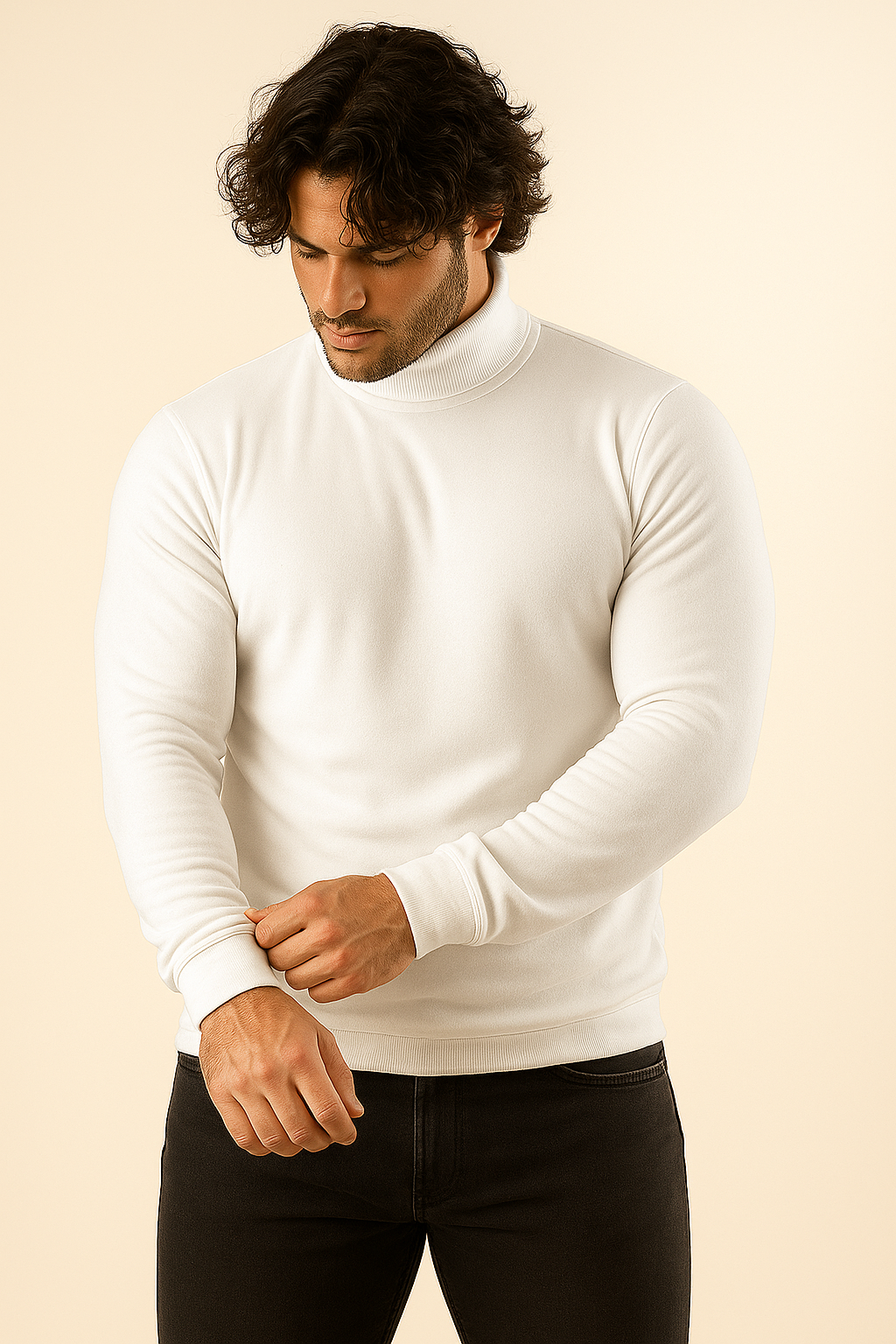 WHITE HIGH NECK