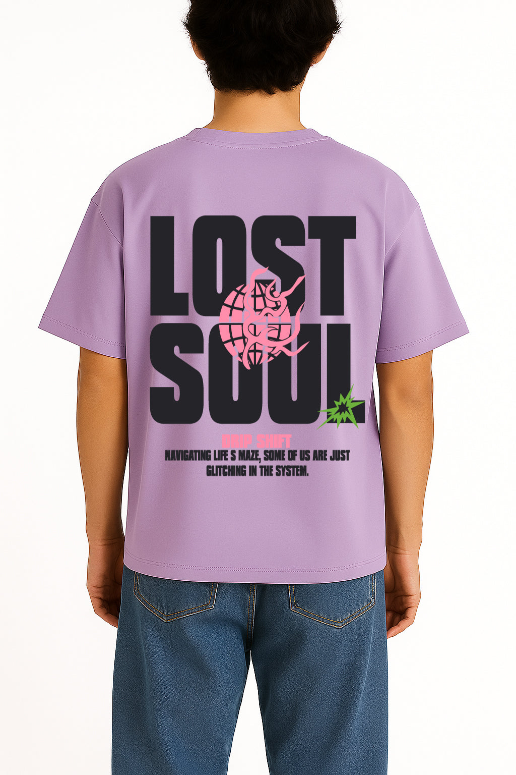 LOST SOUL LILAC OVERSIZED T-SHIRT