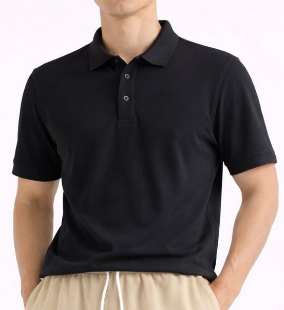 BLACK BASIC POLO