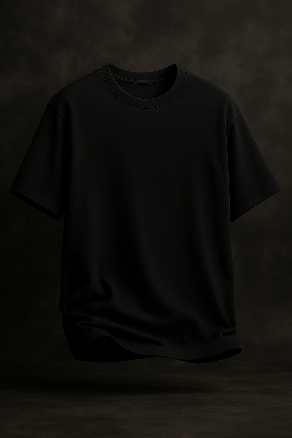 BLACK OVERSIZED BASIC T-SHIRT