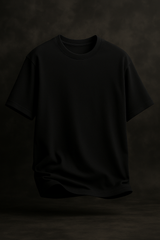 BLACK OVERSIZED BASIC T-SHIRT