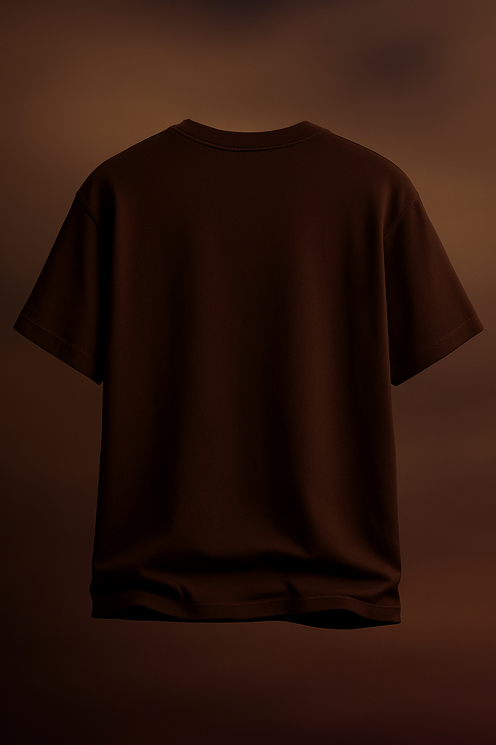 BROWN OVERSIZED BASIC T-SHIRT